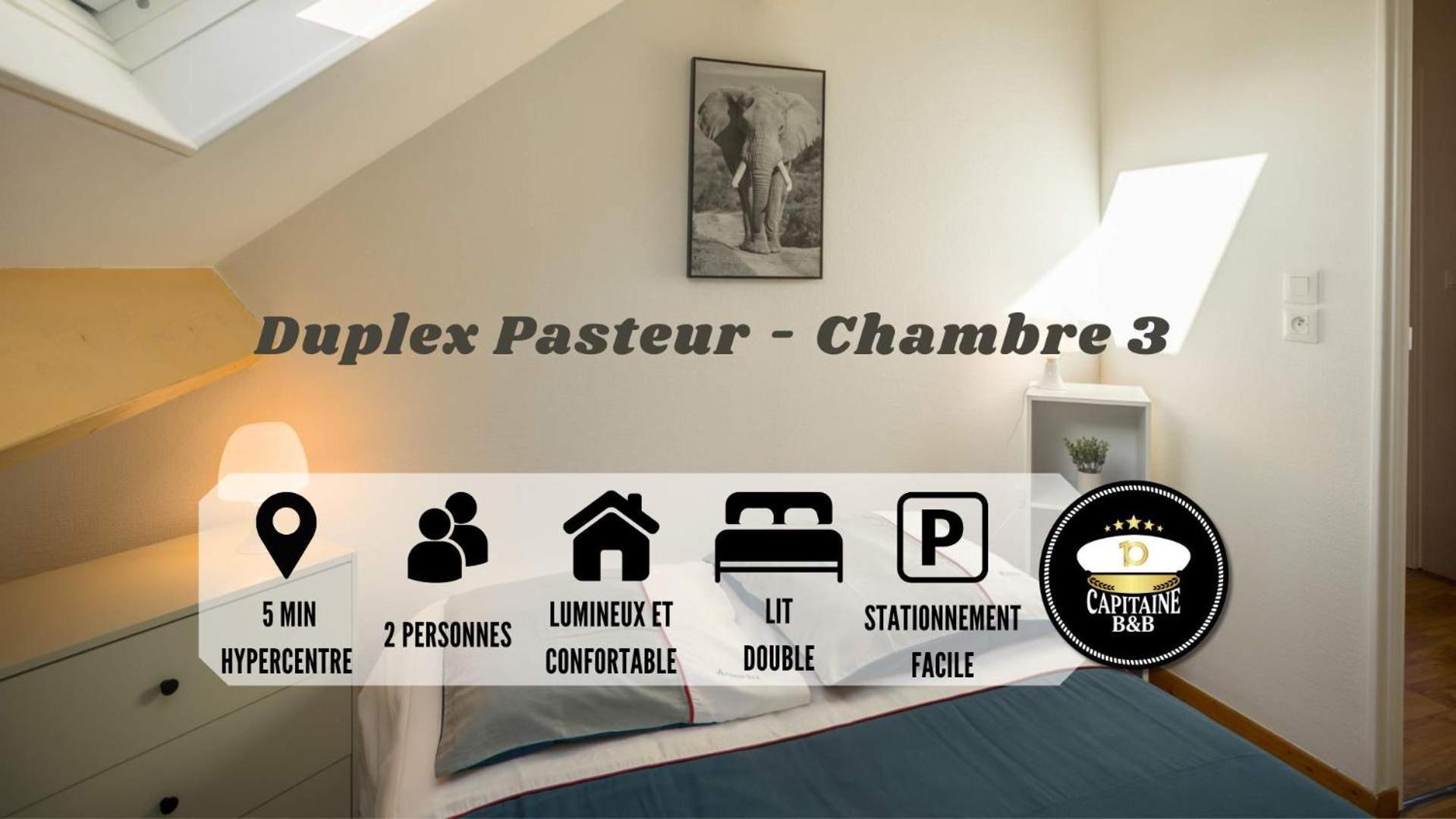 Duplex Pasteur - Chambre 3 - Chambre Privee Bed & Breakfast Troyes Exterior photo